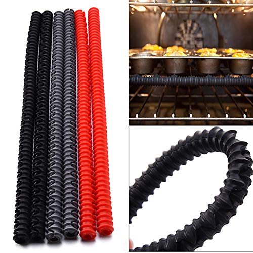 Silicone Threaded Heat Resistant Oven Rack Edge Protector Guard Cover Oven Anti-Hot Bar Random Color