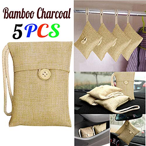 Air Freshener Bamboo Charcoal Activated Carbon Odor Deodorant,Outsta New Gadgets Bags Car Air Freshener 2018 New (5pcs, Beige)