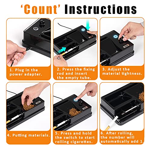 how to adjust cigarette rolling machine New Arrival Automatic Electric Cigarette Rolling Machine 6.5mm Diameter Cigarette Injector Maker Electric Cigarette Rolling Machine Portable
