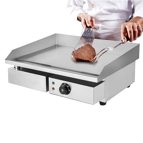 GOGOUP Commercial Electric Countertop Griddle Grill, 1500W