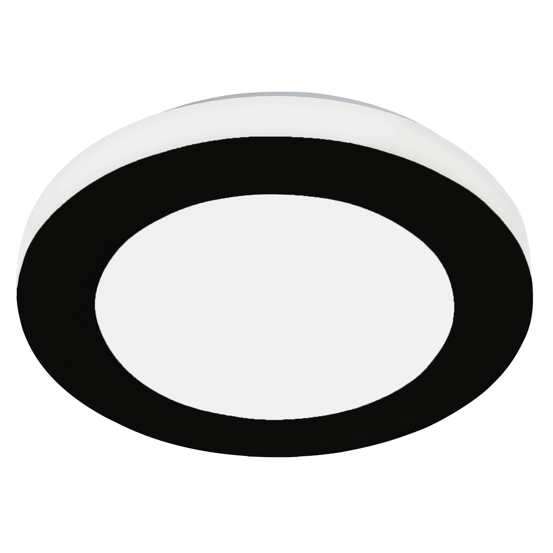Eglo Ceiling Light, Plastic Alloy Steel, Black, White