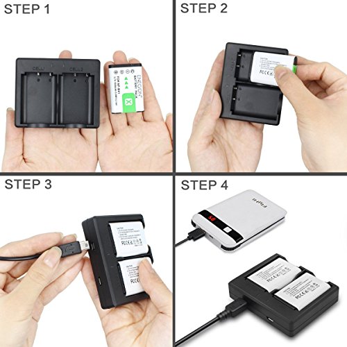 NP-BX1 ENEGON Battery (2-Pack) and Rapid Dual Charger for Sony NP-BX1, NP-BX1/M8 and Sony Cyber-shot DSC-RX100, DSC-RX100 II / III / V / IV, DSC-RX100M II, HDR-CX405
