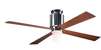 Modern Fan Company Lapa Flush 50 Bright Nickel With Mahogany