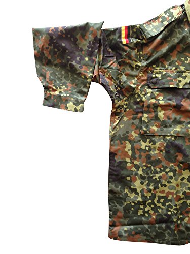 German Army Flecktarn Camouflage Field Shirt, XXLarge-short