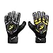 Storelli Gladiator Challenger 1.0 Goalkeeper Gloves | Protective Soccer Goalie Gloves with Finger Spines | Enhanced Finger and Hand Protection | Black | Size 8