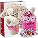 Valentines Day Gift Basket | 12 Inches Stuffed Plush Dog Puppy with Love Squishy Bone Pillow(COLOR MAY VARY) | Hersheys Kisses Milk Chocolate Box | V-Day Gift Bag & Card Tag | Her Wife Girlfriendthumb 4