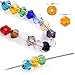 Bicone Crystal Beads 6MM - Faceted Glass Acrylic Beads with Container Box for Jewelry Making, 24 Colors