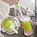 NATURE WORSHIP Extended Cup Cleaning Brush, Long Handle Nano Bottle Brush,Green