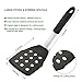 Flexible Silicone Spatula Heat Resistant up to 600oF Turner Steel Strong Blade for Pancake Flipper, Egg Turner, Omelet Spatula and Pizza Cutter