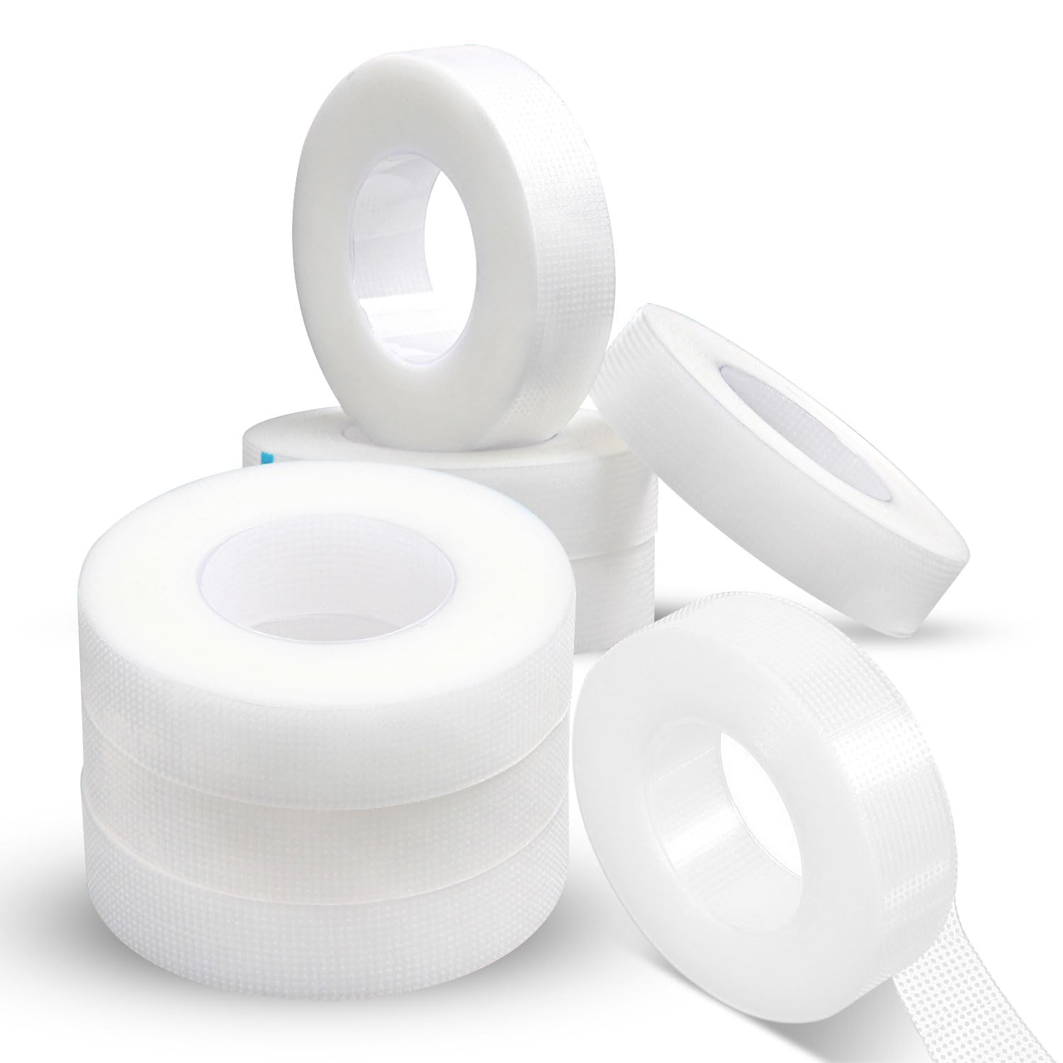 fenshine Lash Tape,8 Rolls PE Micropore Medical Tape for Eyelash Extension, Fabric Tape For False Eyelash Patch Makeup Tool (0.5inch x 10 Yards)
