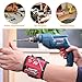 Magnetic Wristband with 10 Powerful Magnets Easily Holding Screws, Nails, Drill Bits and Other Small Metal tools. Perfect Gifts for Men, Dad, Boyfriend, Handyman and Electricians by Apicallife