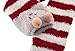 Littleforbig Cute Animal Coral Fleece Thigh High Long Striped Socks 2 Pairs (Red-Black)