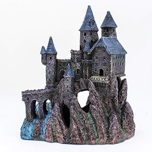 Penn Plax Castle Aquarium Decoration Hand Painted with Realistic Details Over 14.5 Inches High Part B