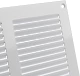 EUROPLAST White 300x200mm/12x8in Metal Air Vent Grille Cover with Insect Mesh view 3