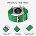 Bandmax Nylon Band Compatible with Apple Watch 38MM/40MM Green Grass Nylon Fabrics Replacement Strap Accessories Compatible with iWatch Series 7/6/5/4/3/2/1 Stainless Steel Classic Buckle(Greenery)