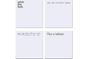 GETRIC Funny Sticky Note, 4 Pieces Novelty Memo Pads Sticky Note, Funny Office Supplies, Current Mood Sticky Note Tabs, Office Desk Accessory Gifts (Style 1)