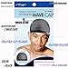 Magic Tie Down Stocking Wave Cap Pack of 12 (24 Pcs) Black Hair Du Rag, Medium - Ultra Stretch