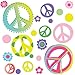 Peace Signs Decorative Wall Art Sticker Decals for Girls/Babies/Dorms