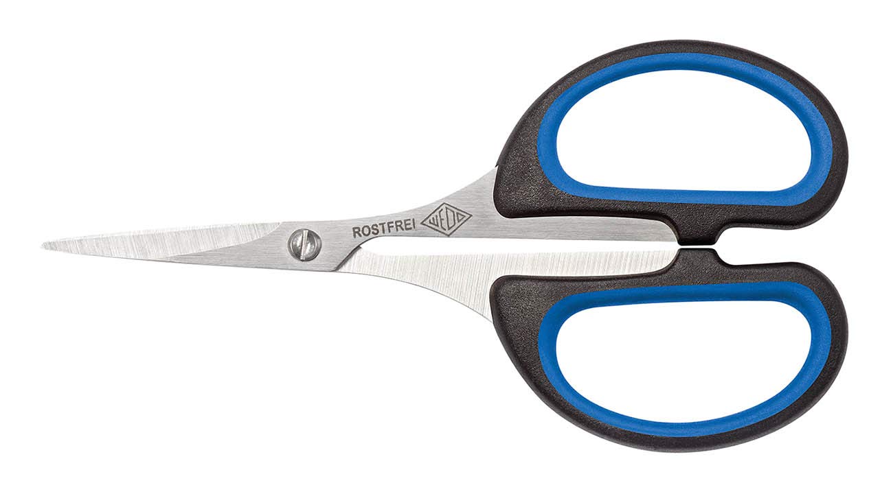EFCO Soft-Cut Premium Line Scissor, Black/Blue, 10.5 cm