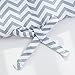 TILLYOU Baby Crib Bumper Pads for Standard Crib Slats Breathable Machine Washable Padded Crib Liner 100% Premium Woven Cotton 4-Piece Safe Bumper Guards Crib Padding, Gray Zigzag Chevron