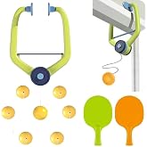 Door Pong Game Set,Hanging Table Tennis Trainer Portable Set with 2 Pcs Racket &amp; 6 Pcs Balls, Adjustable Portable Table Tennis Exerciser for Indoor Fun (PVC Racket)