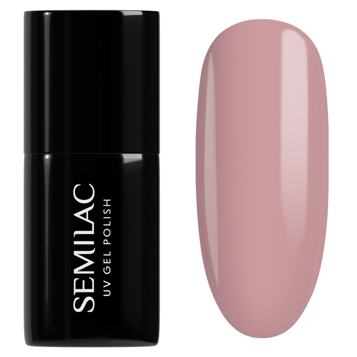 SEMILAC Gel Nail Polish 136 Creamy Muffin - Full Coverage Gel Polish - Soak Off Easy To Use LED/UV Nail Lamp - Long Lasting Manicure and Pedicure up to 3 weeks