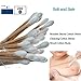 Sealive 400pcs Wooden Cotton Swab Sticks Kit - Includes Short and Long Cotton Swabs For Cotton Pads And Rounds - Cotton Tipped Applicator Sticks With Handles For Gun jewelry Makeup Ear Cleaning