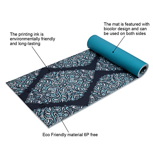 image for Trideer High-Density Yoga Mat, Premium Printed 1/4
