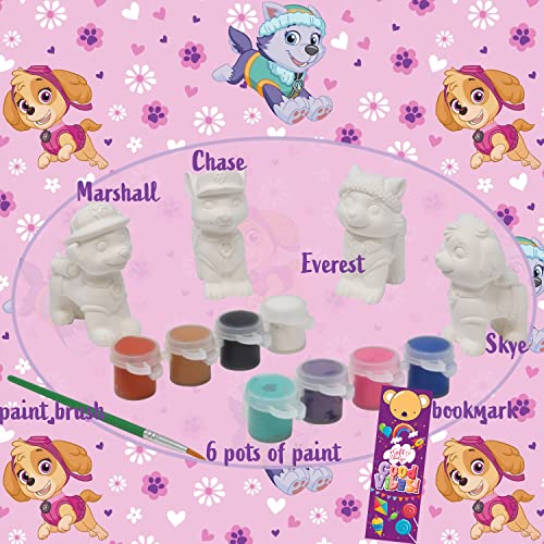Paint Your Own Paw Patrol Figurines, Paintable Art Craft Set for Kids