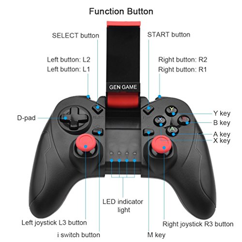 image for ALLCACA Bluetooth Game Controller Wireless Gamepad Rechargeable Phone 