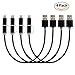 2-in-1 Lightning and Micro USB Cable [4 Pack 10 inches] DETHINTON Nylon Braided Charging/Sync Data for iPhone 7, iPhone 6, iPod, Samsung Galaxy and Android, Black