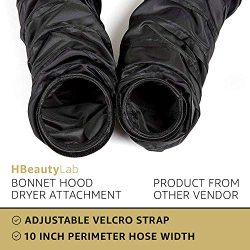 Bonnet Hood Hair Dryer Attachment - Soft Adjustable Hooded Bonnet for Hand Held Hair Dryer - Mask Cap for Drying Styling Curling Deep Conditioning-Soft Adjustable Large Hood Bonnet