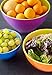 ienjoyware Colorful Melamine Mixing Bowls, Set of 3 - Two-Tone Nesting Design - Purple, Orange and Blue