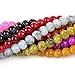 RUBYCA Round Crystal Glass Beads for Jewelry Making, Supplies for Adults Necklace Bracelet Earrings Crafts (2 Strands, 8mm, Mix Colors)