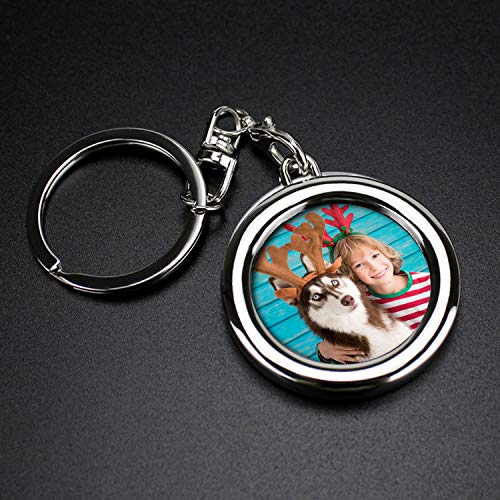 trounistro 18 Pack Photo Frame Keychain Blank Picture Frame Key Rings DIY Photos Keyring Pack for Valentine's Day, Birthday, Father's Day, Mother Day, Graduate, Wedding Gifts, 6 Styles