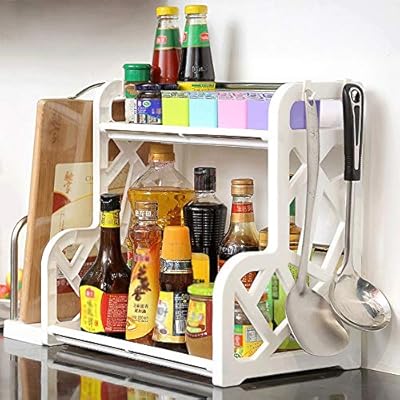 Hushjsd Spice Rack Free Standing Kitchen Rack Kitchen Shelf Spice