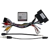 16pin Car Stereo Radio Power Retrofit Wiring Harness Cable Adapter XP CANBUS Decoder fits for Jeep Grand Cherokee Compass Renegade Wrangler Rubicon Challenger RAM 1500 2500 3500 Dodge Durango