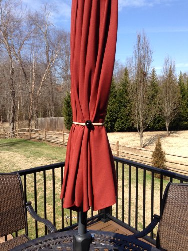 SGT KNOTS Patio Umbrella Bungee Cord (2 pack) Bungee Cord With Ball - Highly Flexible & Durable Umbrella Tie - Moisture, Abrasion, Extreme Temperatures, Weather Resistant (Tan)