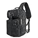 Tactical Sling Backpack Bag Military Molle Assault Pack Rucksack Daypack for Outdoors Camping Hiking Hunting (Black 2)
