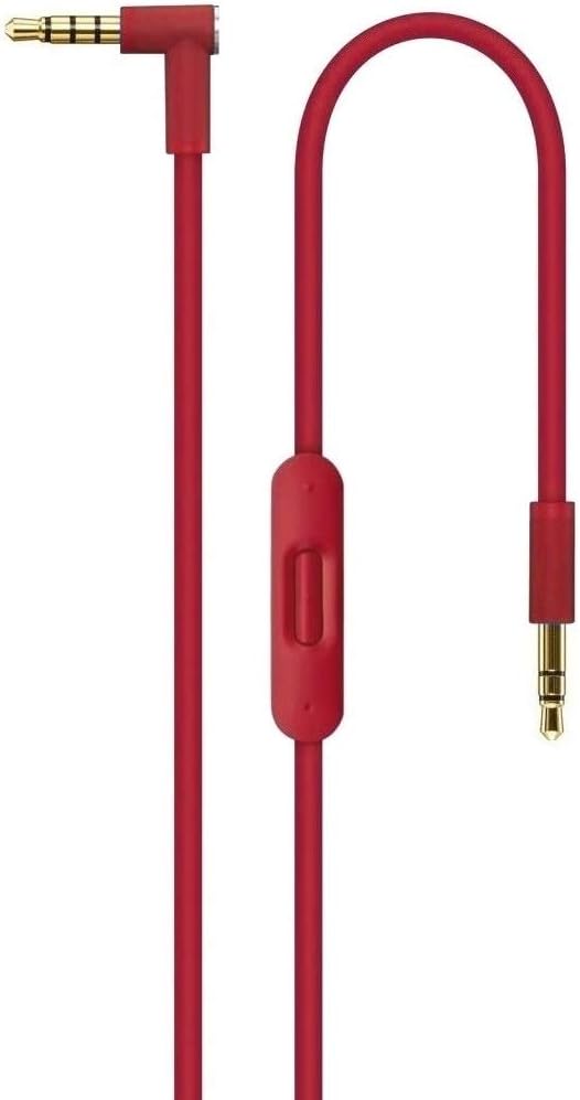 Cable Wire for Beats Headphones with Mic Remote Talk Control & Microphone for Beats by Dr Dre Monster Studio Solo HD Pro Wireless Detox Headphone - Apple iPhone Android Lead Aux Audio Cord (Red, 1.4m)