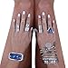 Misscat Bohemian Vintage Punk Ethnic Silver Rings for Women Joint Knuckle Ring Set 4pcs