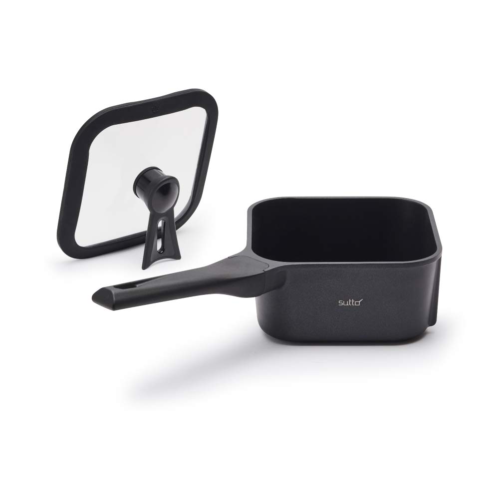 四角いフライパン sutto（スット） 16×8ｃｍ オール熱源対応 (ガス火・IH対応) ブラック 深型 ドウシシャ商品画像