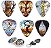 Surreal Art Guitar Picks 12 Pack W/Tin Box & Picks Holder Celluloid Medium Artworks Inspired By Salvador Dali Best Gift for Guitar Players Men and Women