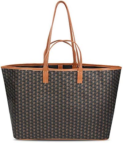 Stylestys Fashion Shopping PU Tote Bag, Designer Shoulder Handbags Purses with Key Ring