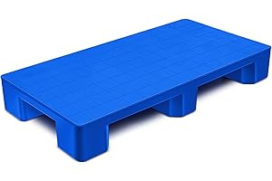 Kritkin Plastic Pallets for Basement Storage Lightweight Floor Pallets Display Pallets for Outside Waterproof Storage Pad Lightweight Wear Resistant Basement Pallet for Floor (31.5 x 15.8 x 4.7 Inch)