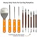 Joyousa Pumpkin Carving Tools Kit - 10 Piece Heavy Duty Stainless Steel Jack-O-Lantern Halloween Sculpting Set