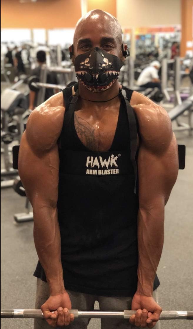 Hawk Sports Arm Blaster for Biceps & Triceps Dumbbells & Barbells Curls Muscle Builder Bicep Isolator for Bodybuilding & Weight Lifting Support for Strength & Muscle Gains (Black) : Sports & Outdoors