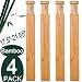 4 Pack Bamboo Drawer Dividers, Spring Loaded Adjustable Drawer Separators (2.1" High, 17.5"-21.65"), Perfect Expandable Wooden Drawer Dividers for Kitchen, Bedroom, Bathroom, Dresser & Office