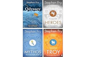 Greek Myths Series 4 Books Collection Set By Stephen Fry (Mythos, Heroes, Troy & Odyssey)