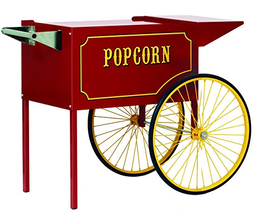 Paragon Large Popcorn Cart for 12 and 16-Ounce Poppers (Red)